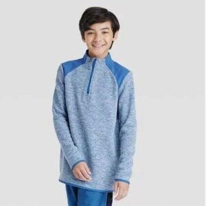 NWT All In‎ Motion XL 16 Blue Sweater Fleece Pullover For Boys